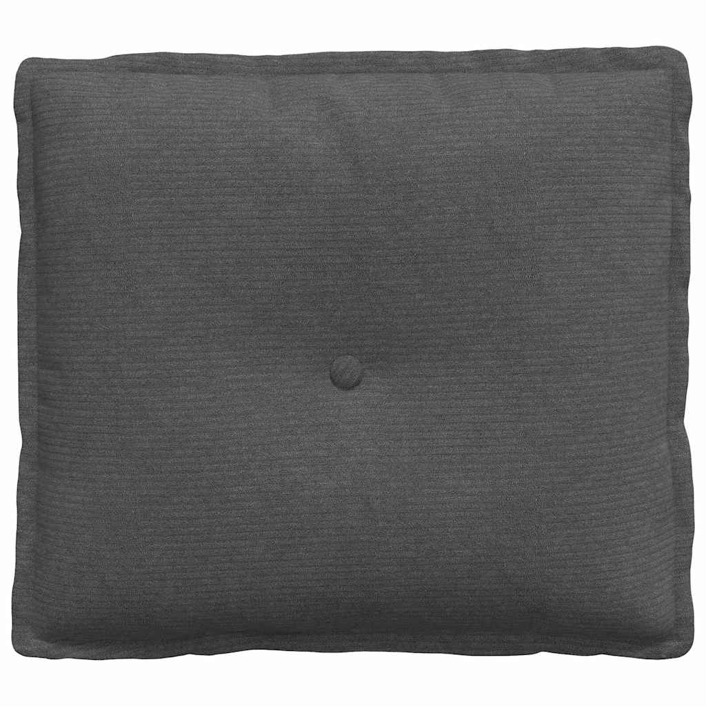 Rücken Kissen Dunkelgrau 50 x 45 cm Cordstoff