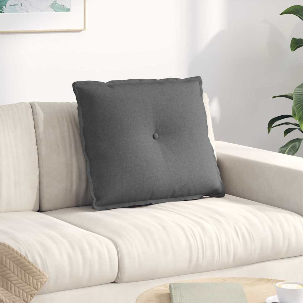 Rücken Kissen Dunkelgrau 60 x 19 x 50 cm Stoff