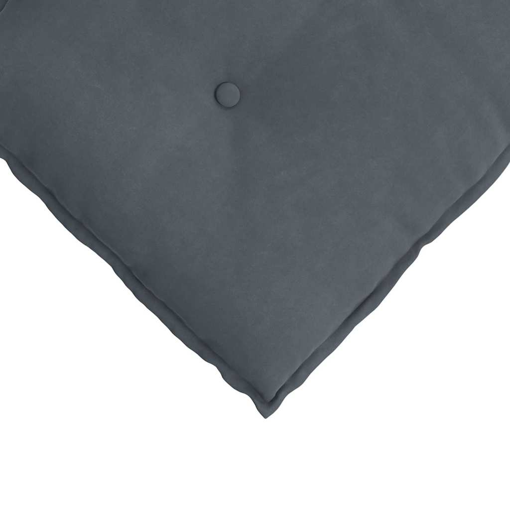 Rücken Kissen Dunkelgrau 60 x 50 cm Cordstoff