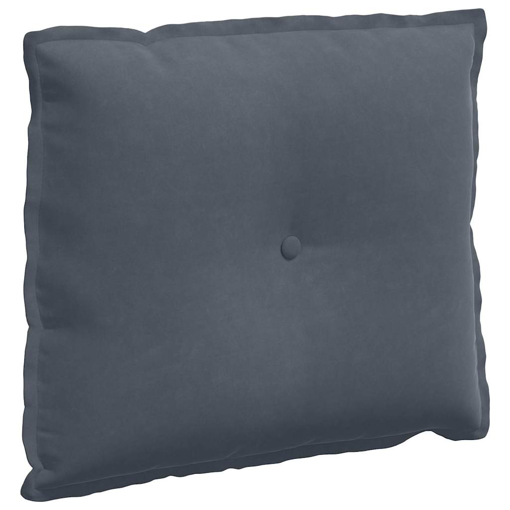 Rücken Kissen Dunkelgrau 60 x 50 cm Cordstoff