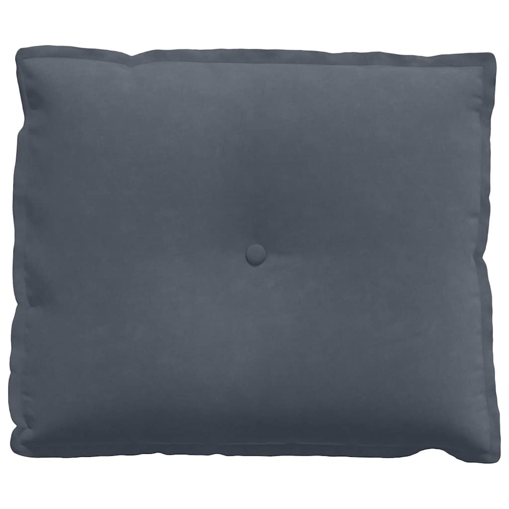 Rücken Kissen Dunkelgrau 60 x 50 cm Cordstoff
