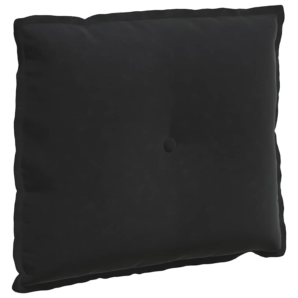 Rücken Kissen Schwarz 60 x 50 cm Cordstoff