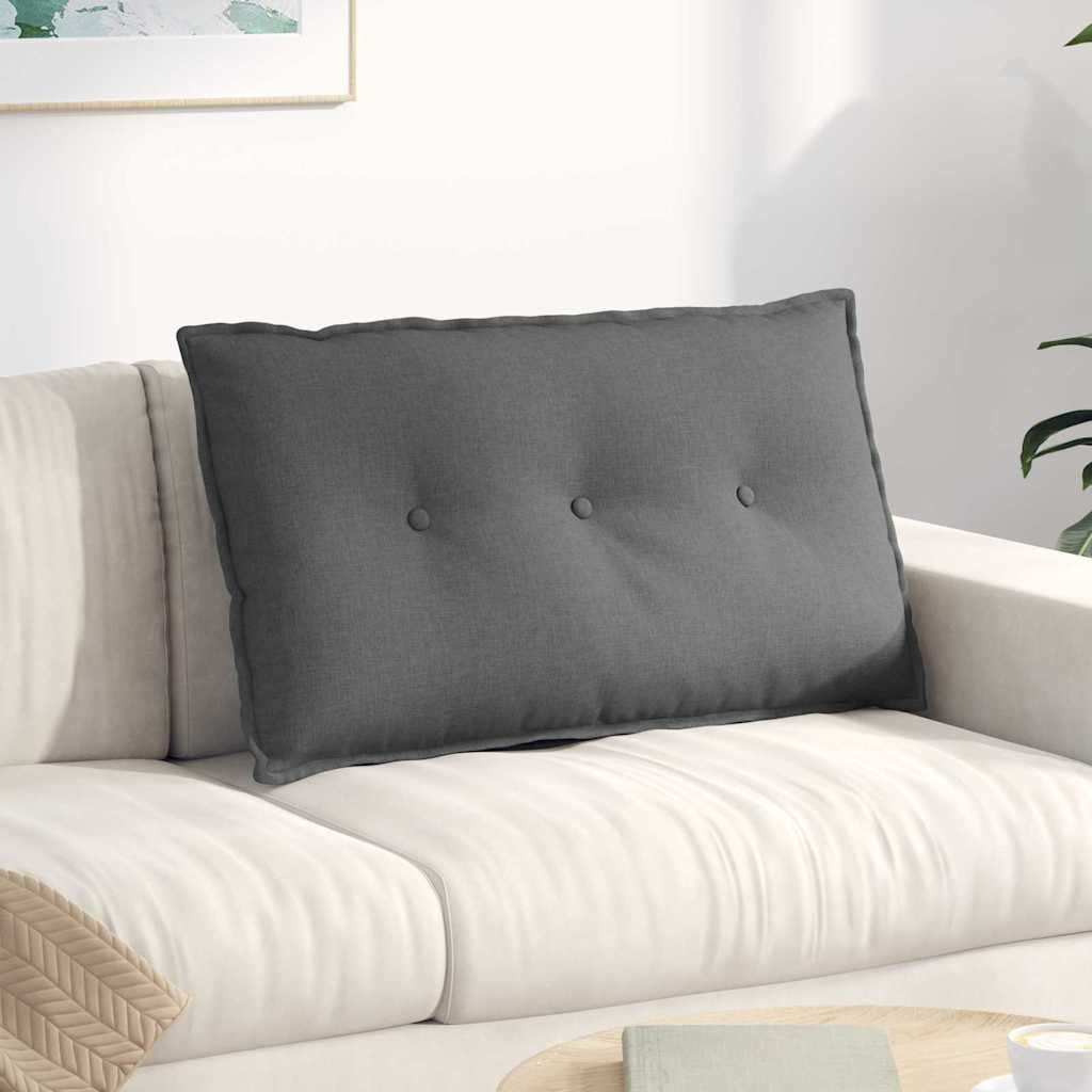 Rücken Kissen Dunkelgrau 80 x 19 x 50 cm Stoff