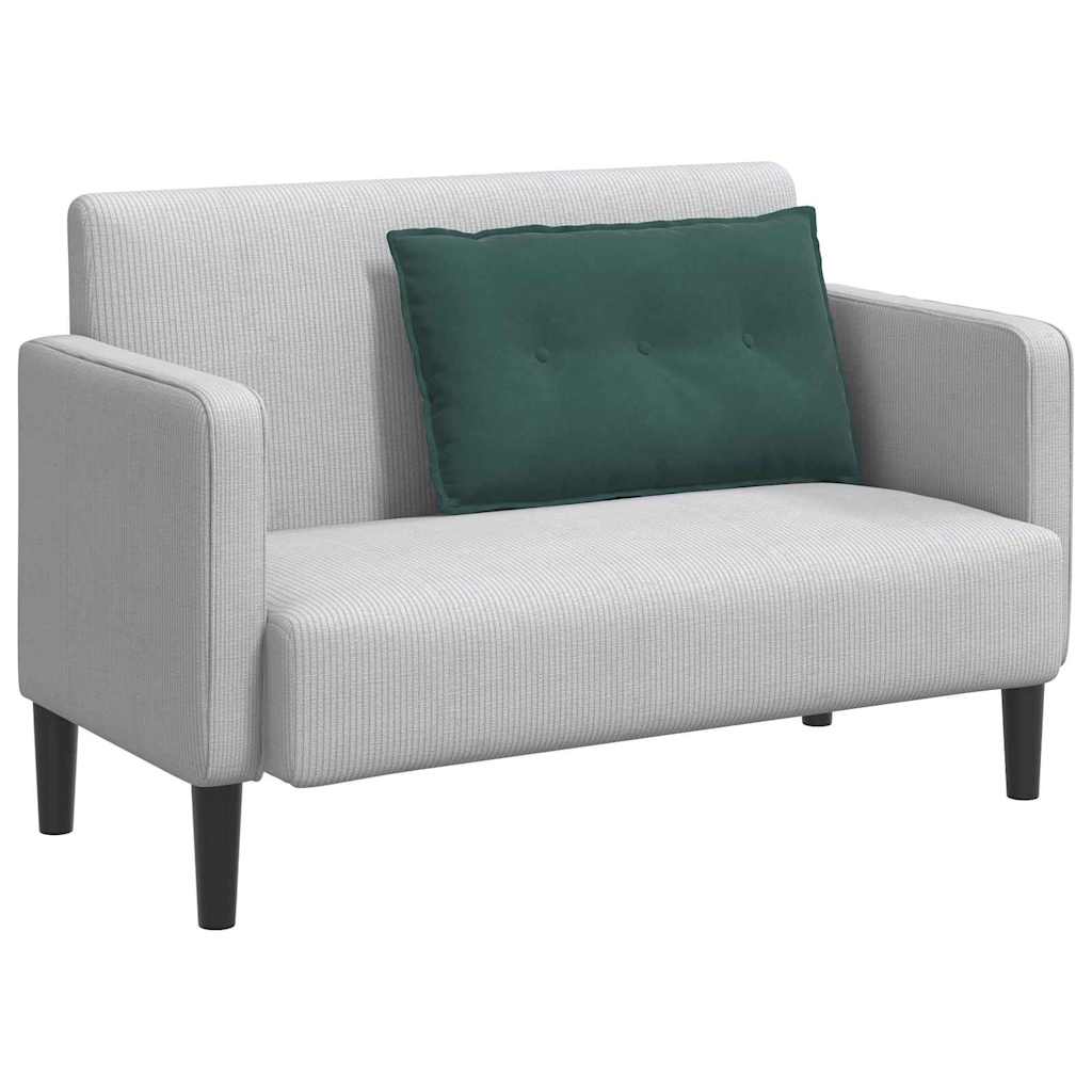 Rücken Kissen Dunkelgrün 80 x 50 cm Cordstoff