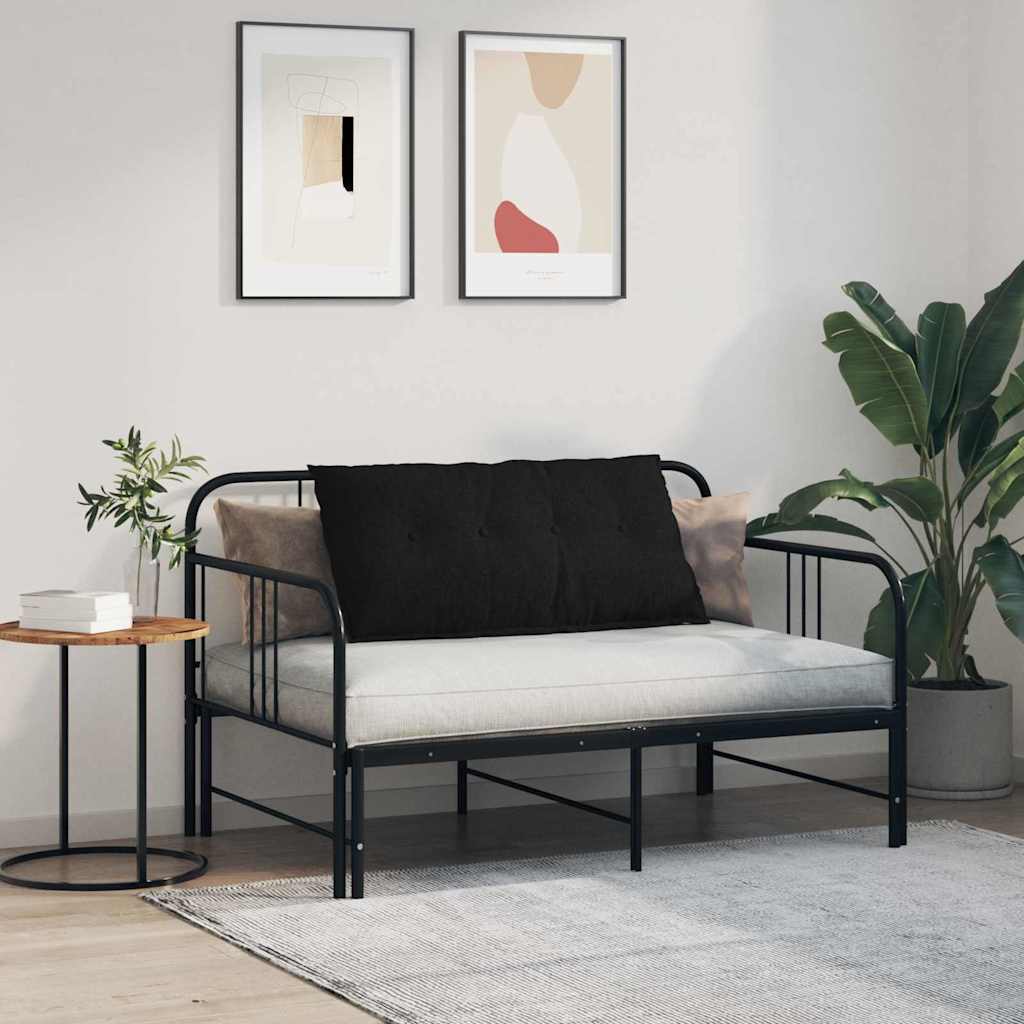 Rücken Kissen Schwarz 100 x 19 x 50 cm Stoff