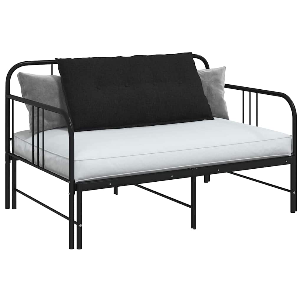 Rücken Kissen Schwarz 100 x 19 x 50 cm Stoff