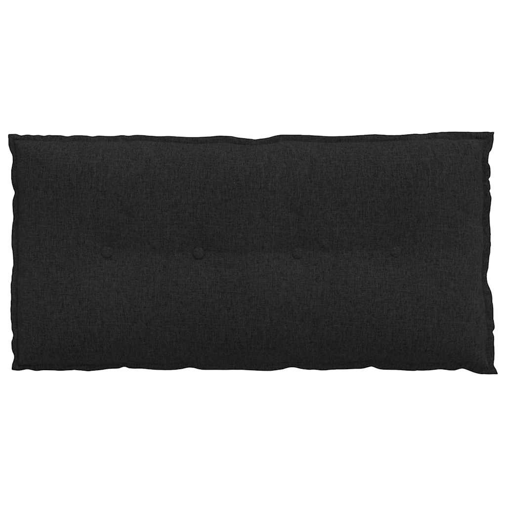 Rücken Kissen Schwarz 100 x 19 x 50 cm Stoff