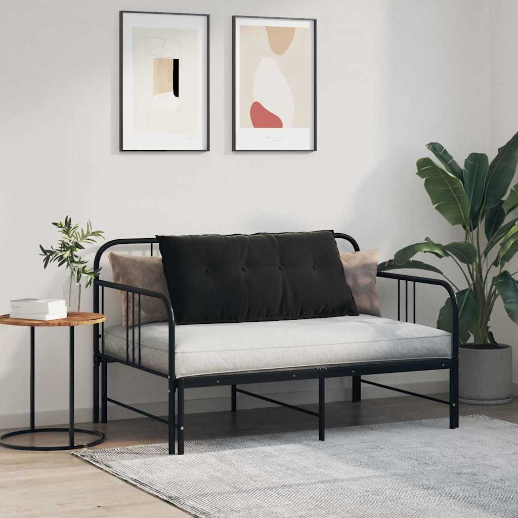 Rücken Kissen Schwarz 100 x 50 cm Cordstoff