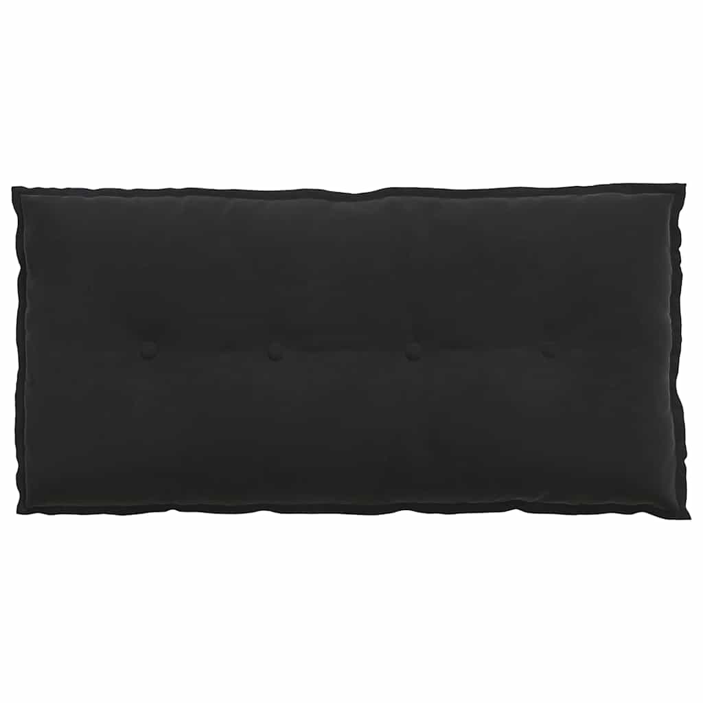 Rücken Kissen Schwarz 100 x 50 cm Cordstoff