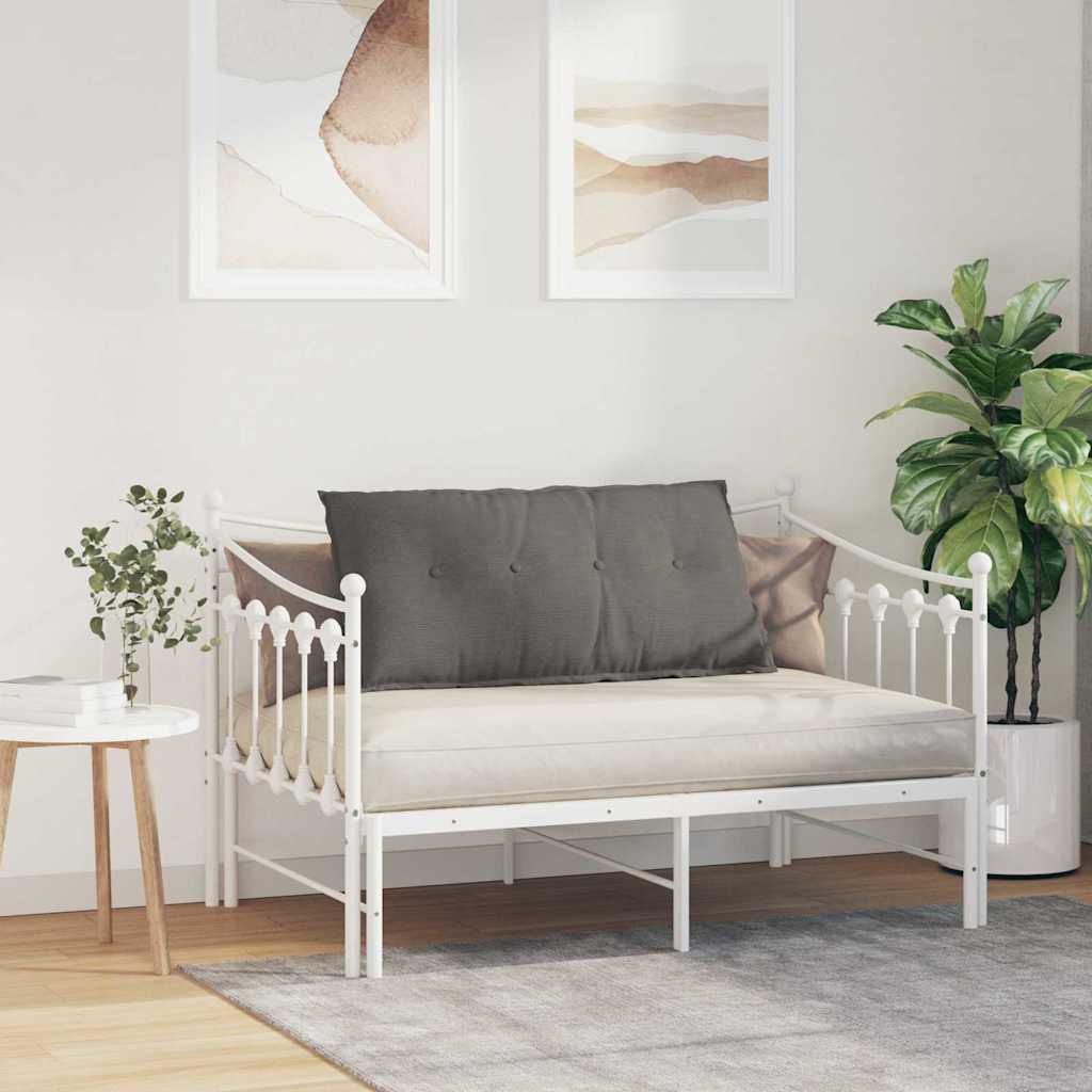 Rücken Kissen Hellgrau 100 x 50 cm Cordstoff