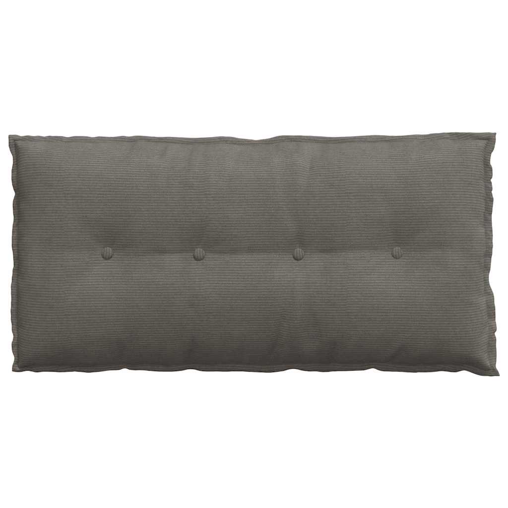 Rücken Kissen Hellgrau 100 x 50 cm Cordstoff