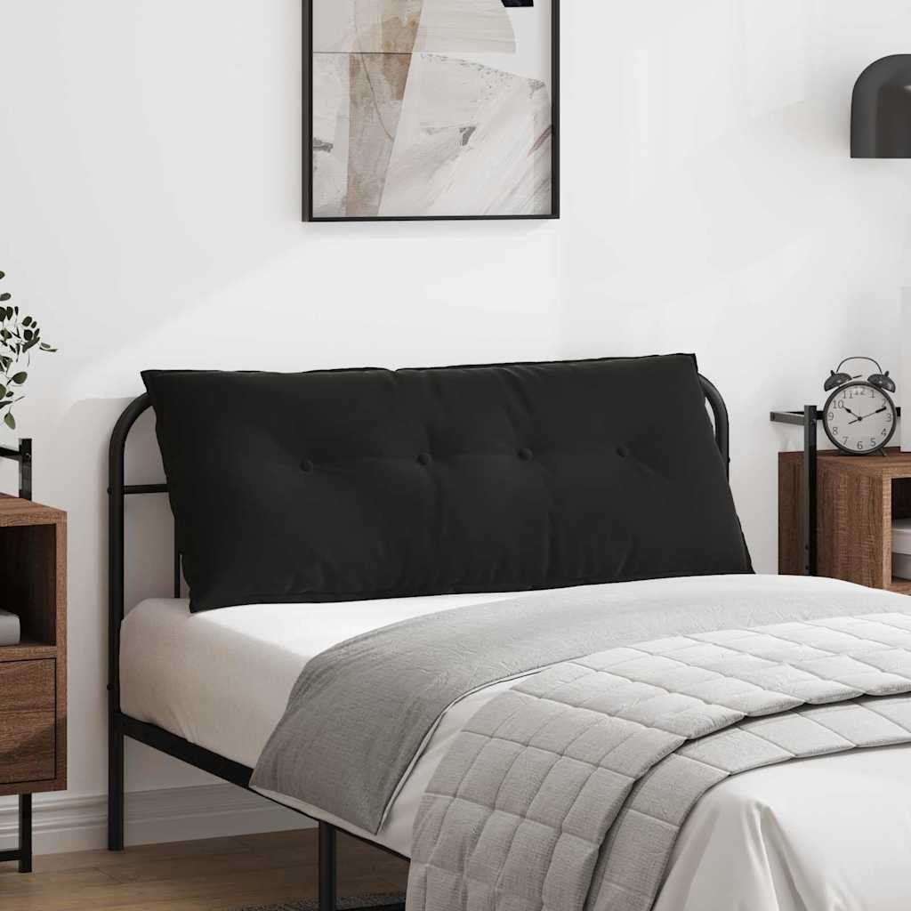 Rücken Kissen Schwarz 120 x 50 cm Cordstoff