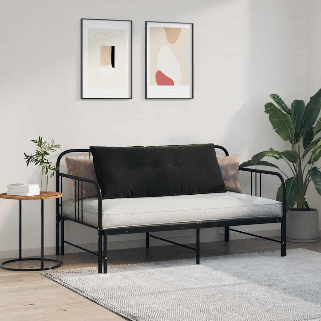 Rücken Kissen Schwarz 120 x 50 cm Cordstoff