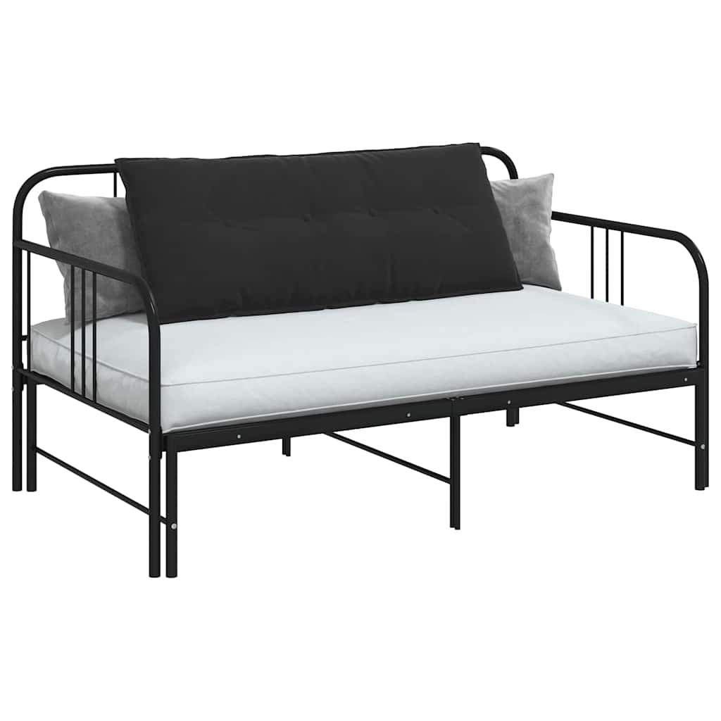 Rücken Kissen Schwarz 120 x 50 cm Cordstoff