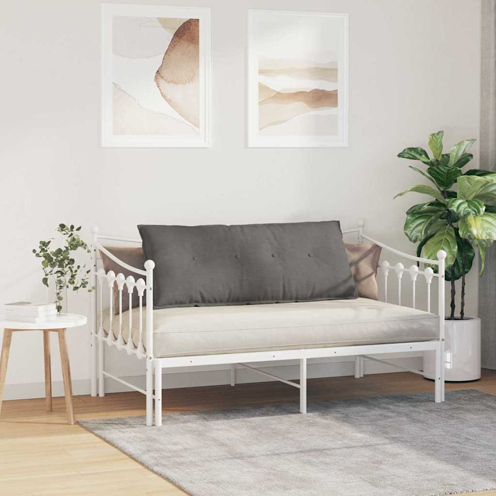 Rücken Kissen Hellgrau 120 x 50 cm Cordstoff