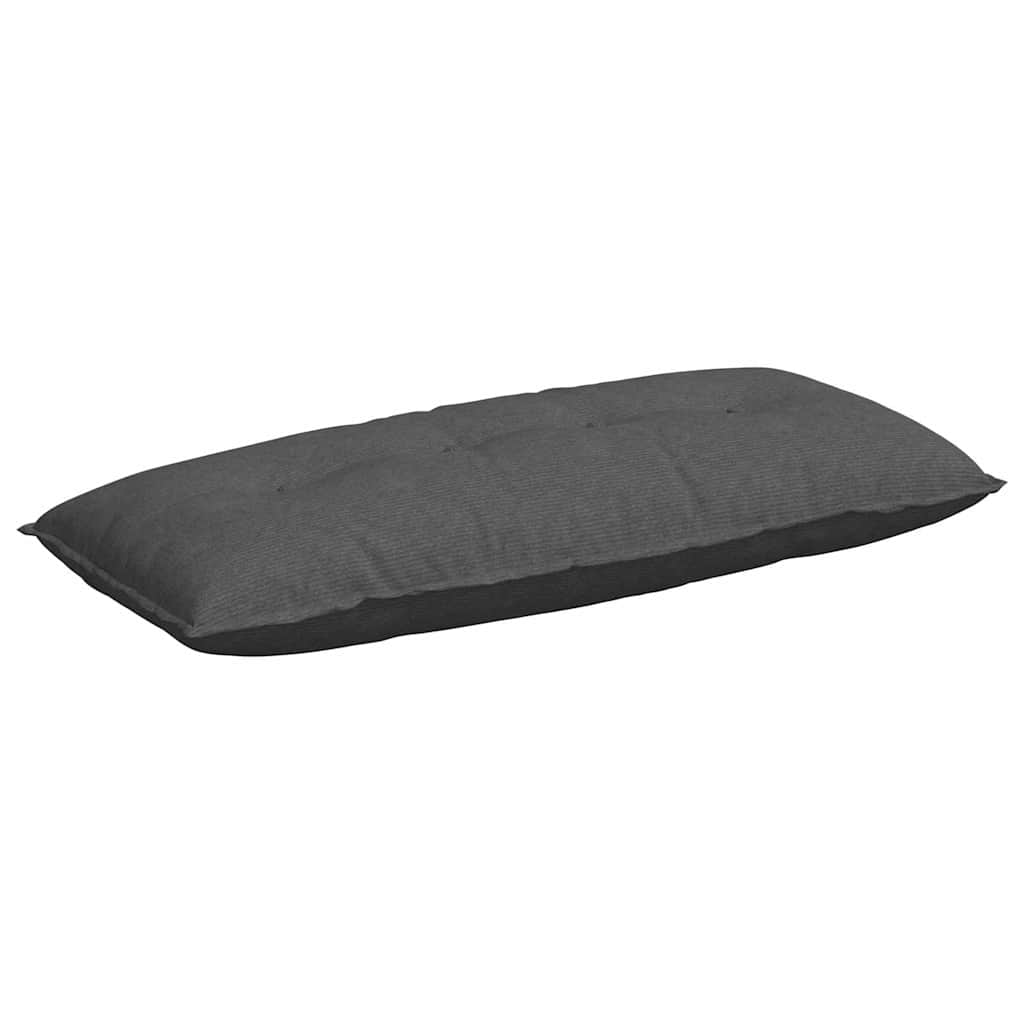 Rücken Kissen Dunkelgrau 120 x 50 cm Cordstoff
