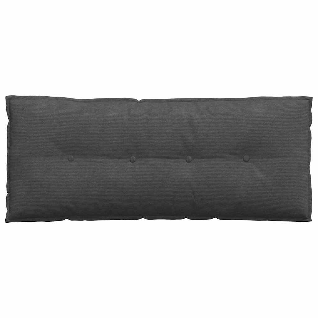 Rücken Kissen Dunkelgrau 120 x 50 cm Cordstoff