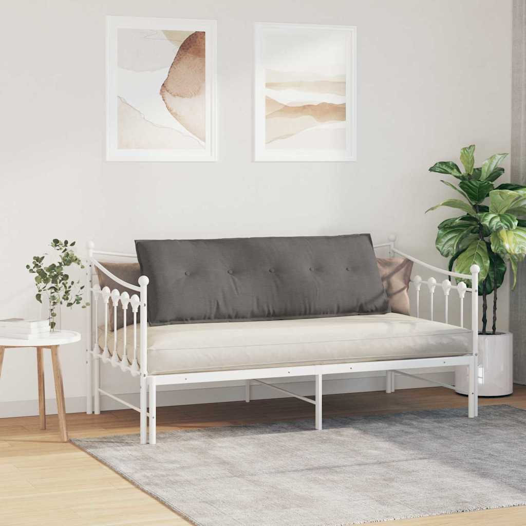 Rücken Kissen Hellgrau 140 x 50 cm Cordstoff