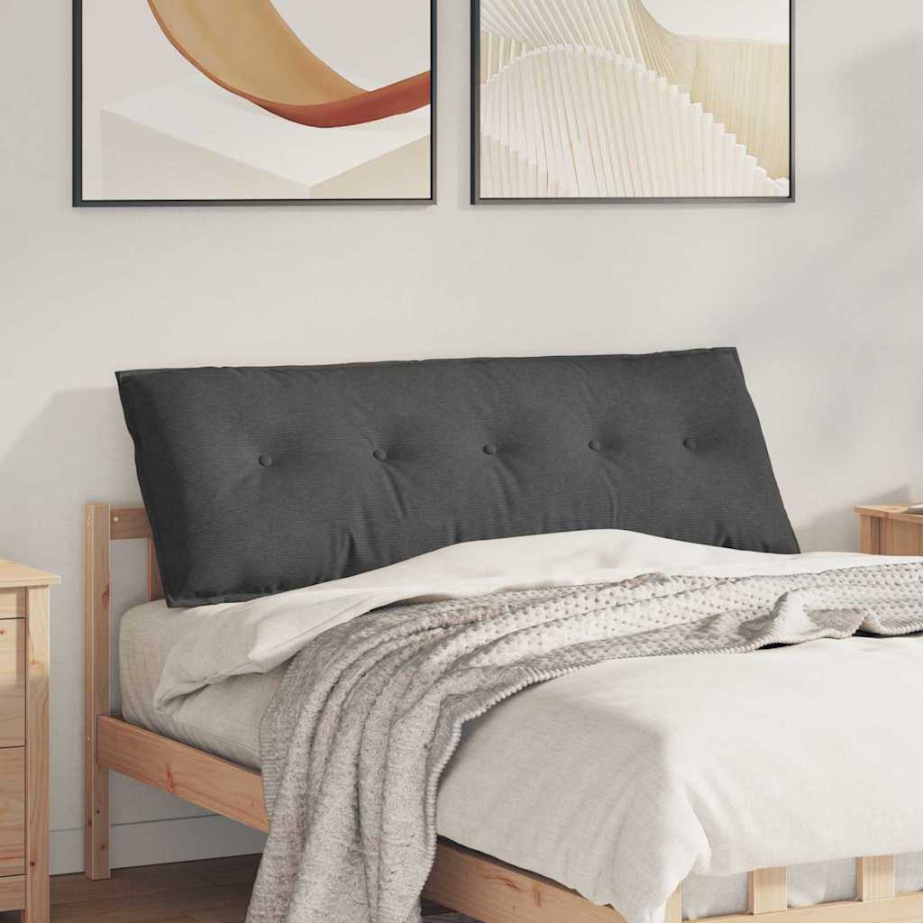 Rücken Kissen Dunkelgrau 140 x 50 cm Cordstoff