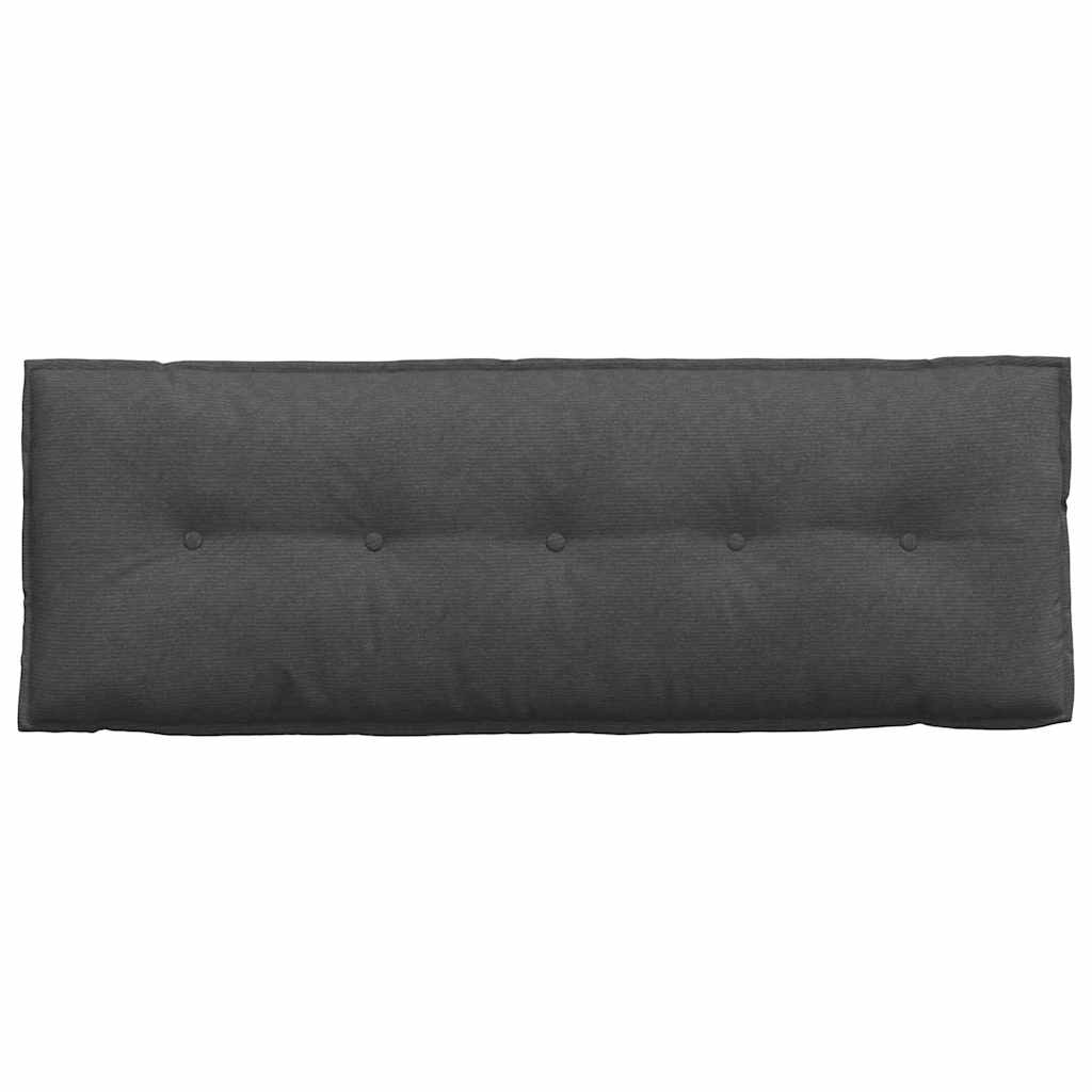 Rücken Kissen Dunkelgrau 140 x 50 cm Cordstoff