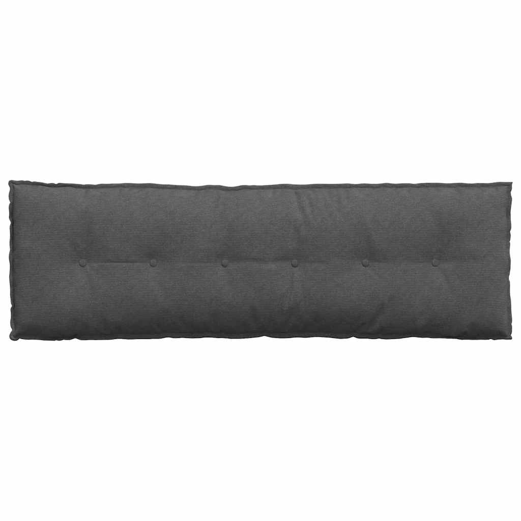 Rücken Kissen Dunkelgrau 160 x 50 cm Cordstoff