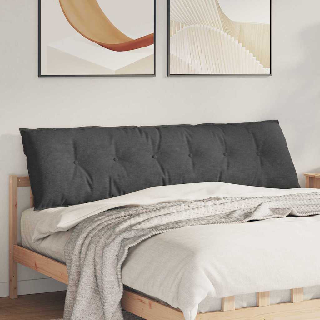 Rücken Kissen Dunkelgrau 180 x 50 cm Cordstoff