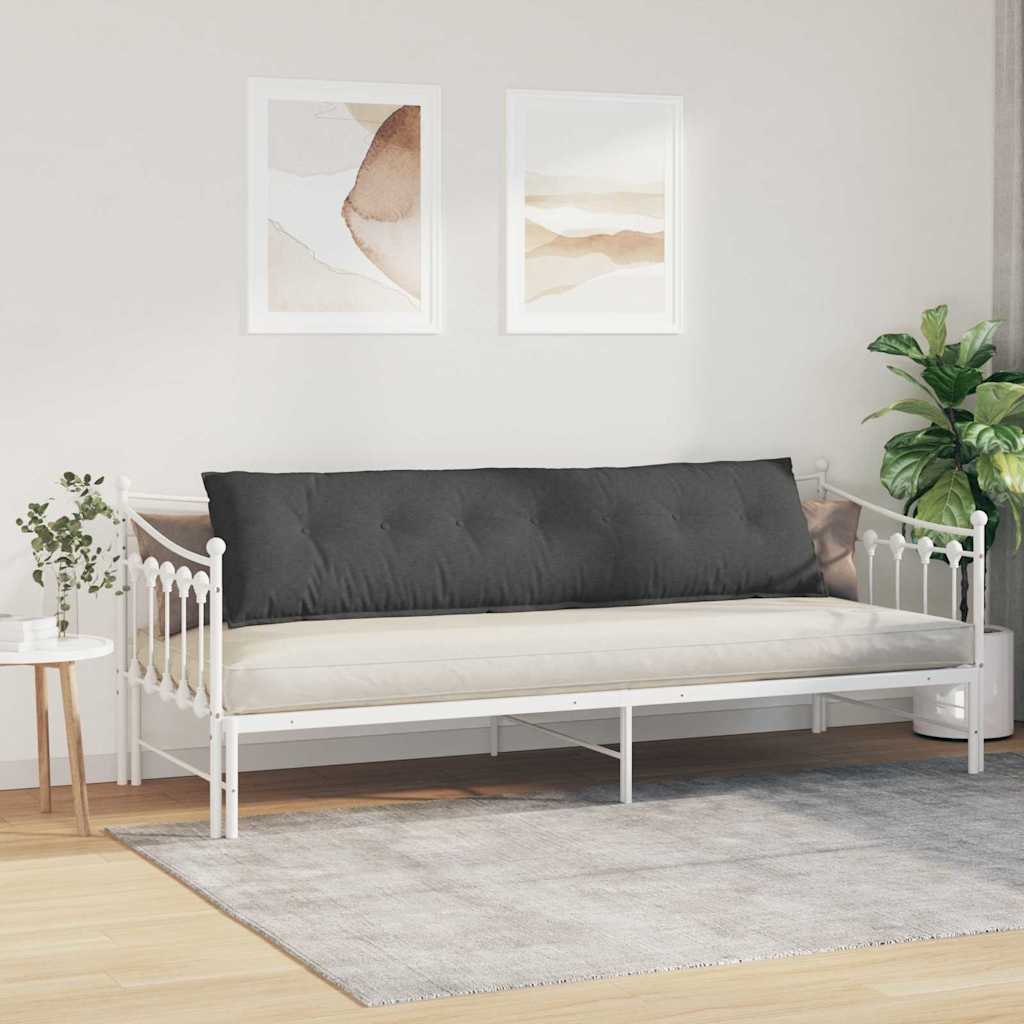 Rücken Kissen Dunkelgrau 200 x 50 cm Cordstoff