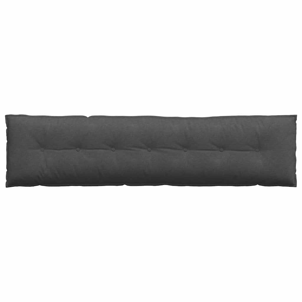 Rücken Kissen Dunkelgrau 200 x 50 cm Cordstoff
