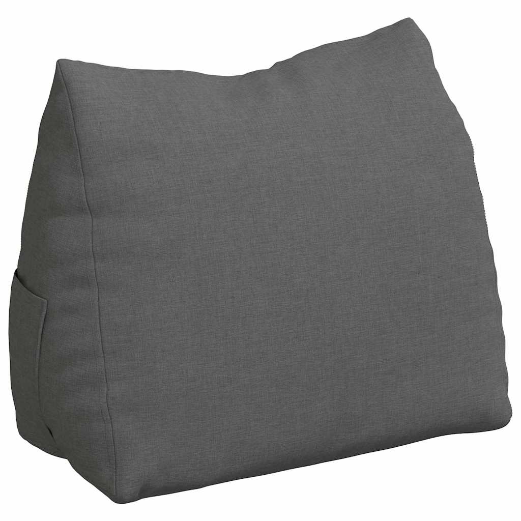 Rücken Kissen Dunkelgrau 45 x 20 x 35 cm Stoff