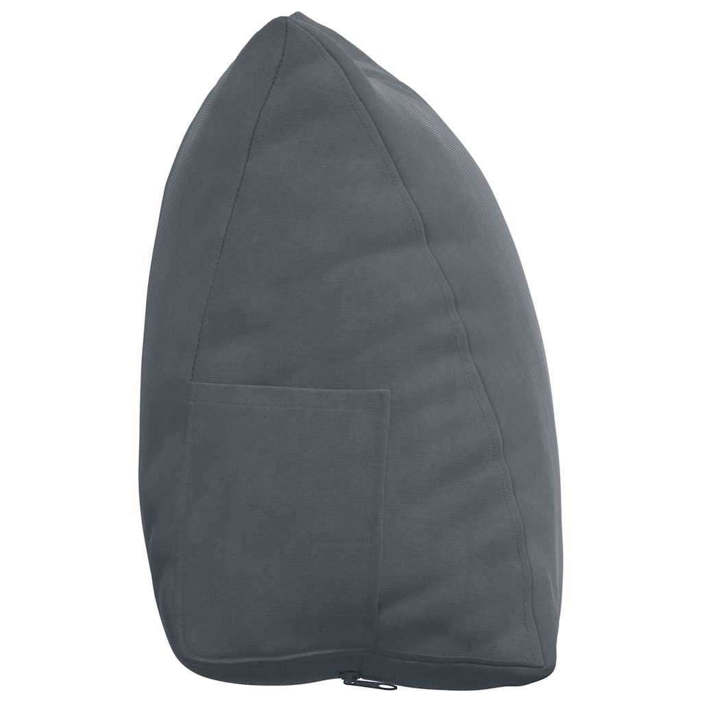 Rücken Kissen Dunkelgrau 45 x 20 x 35 cm Cordstoff