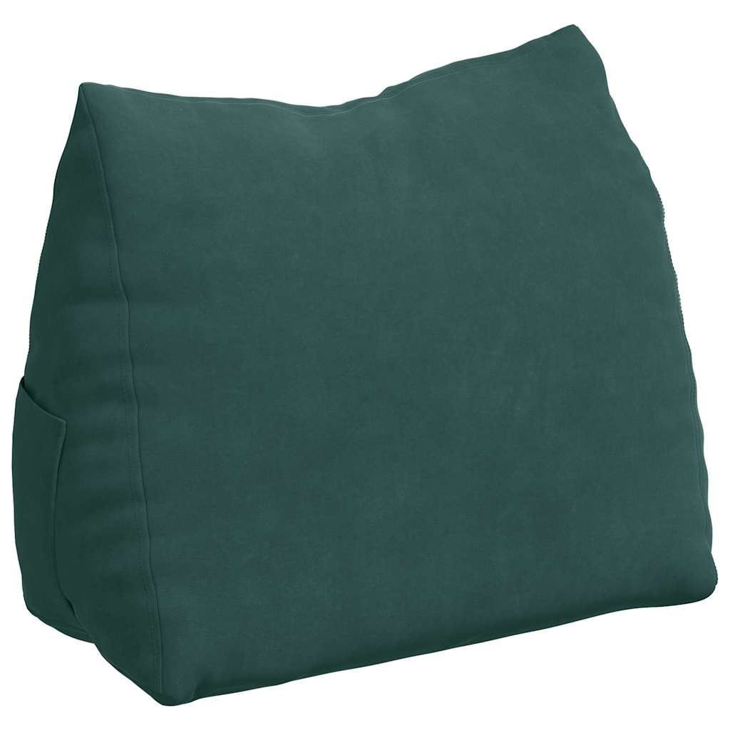 Rücken Kissen Dunkelgrün 45 x 20 x 35 cm Cordstoff