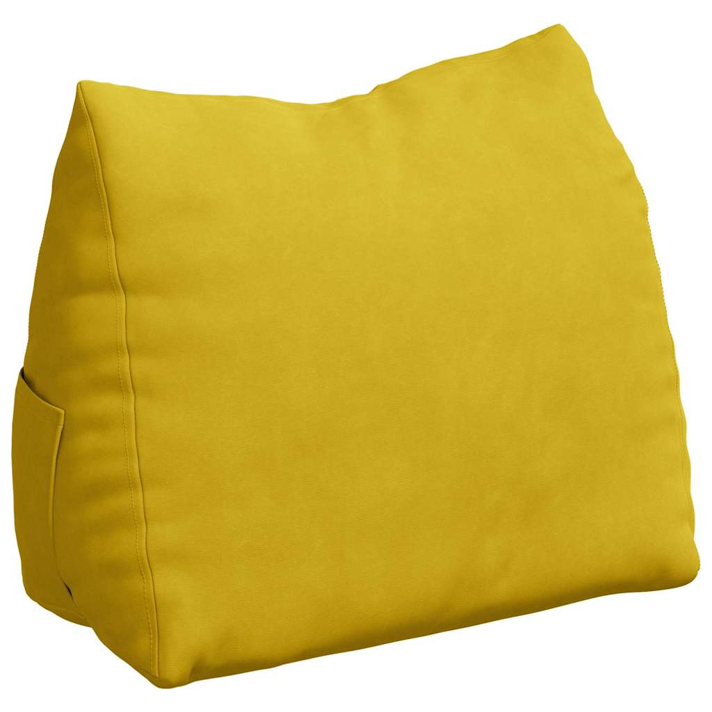 Rücken Kissen Gelb 45 x 20 x 35 cm Cordstoff