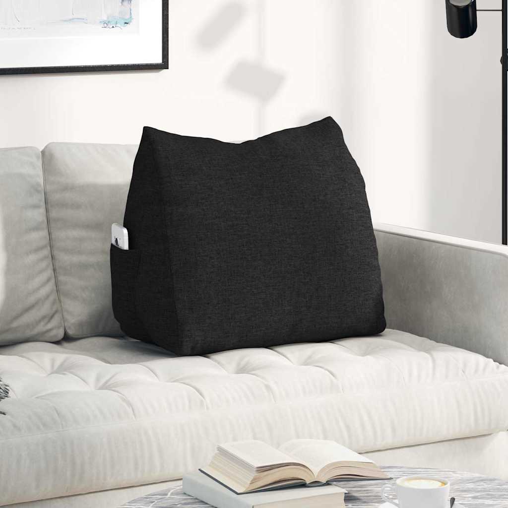 Rücken Kissen Schwarz 60 x 20 x 50 cm Stoff