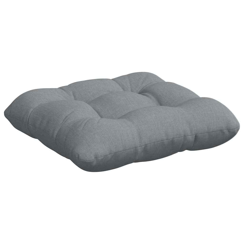Sitzkissen 4 stk. Stoff Hellgrau 40 x 40 x 12 cm