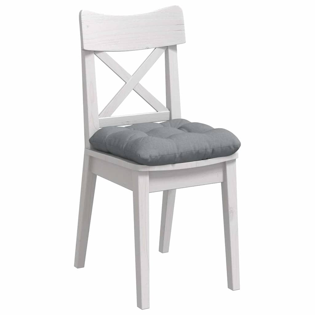 Sitzkissen 4 stk. Stoff Hellgrau 40 x 40 x 12 cm