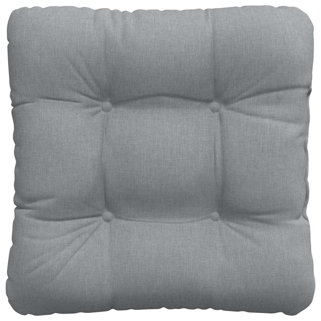 Sitzkissen 4 stk. Stoff Hellgrau 40 x 40 x 12 cm
