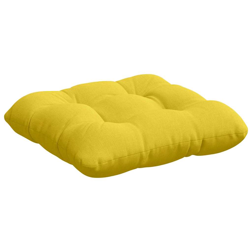 Sitzkissen 4 stk. Stoff Helles Gelb 40 x 40 x 12 cm