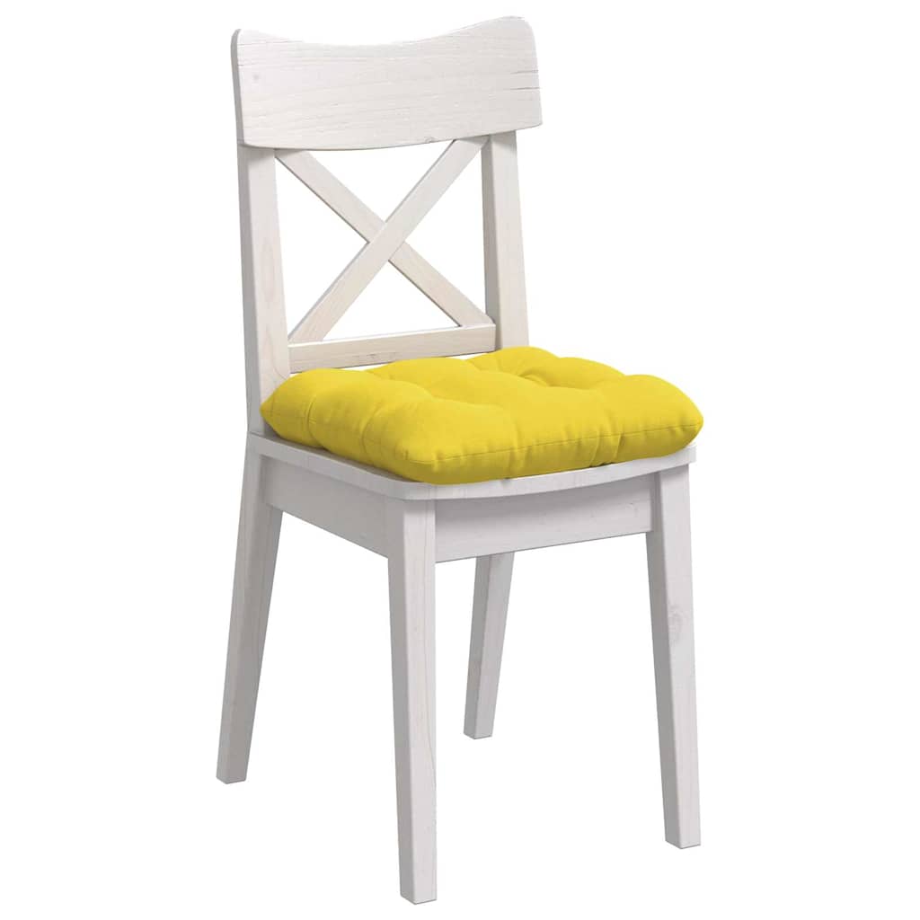 Sitzkissen 4 stk. Stoff Helles Gelb 40 x 40 x 12 cm