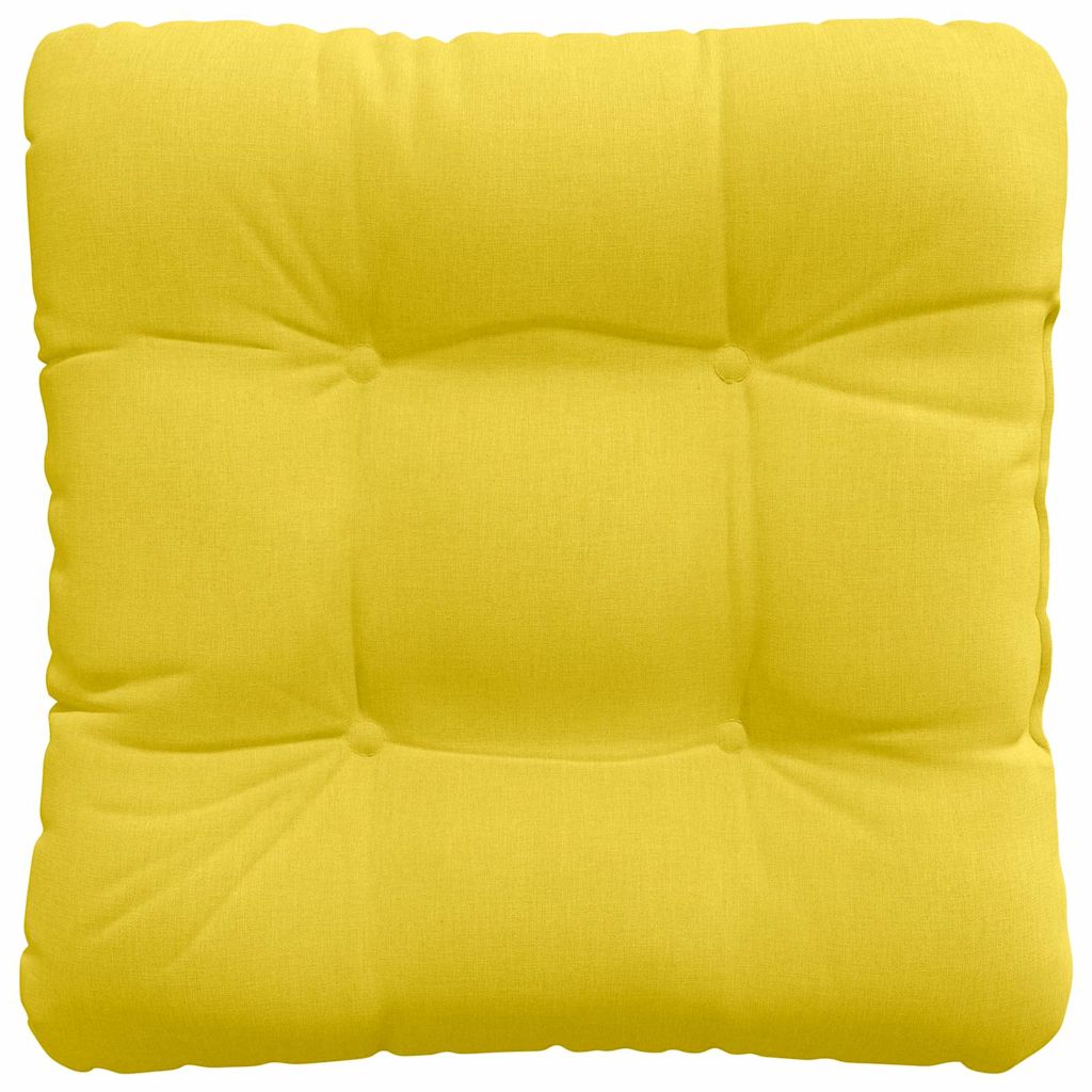 Sitzkissen 4 stk. Stoff Helles Gelb 40 x 40 x 12 cm