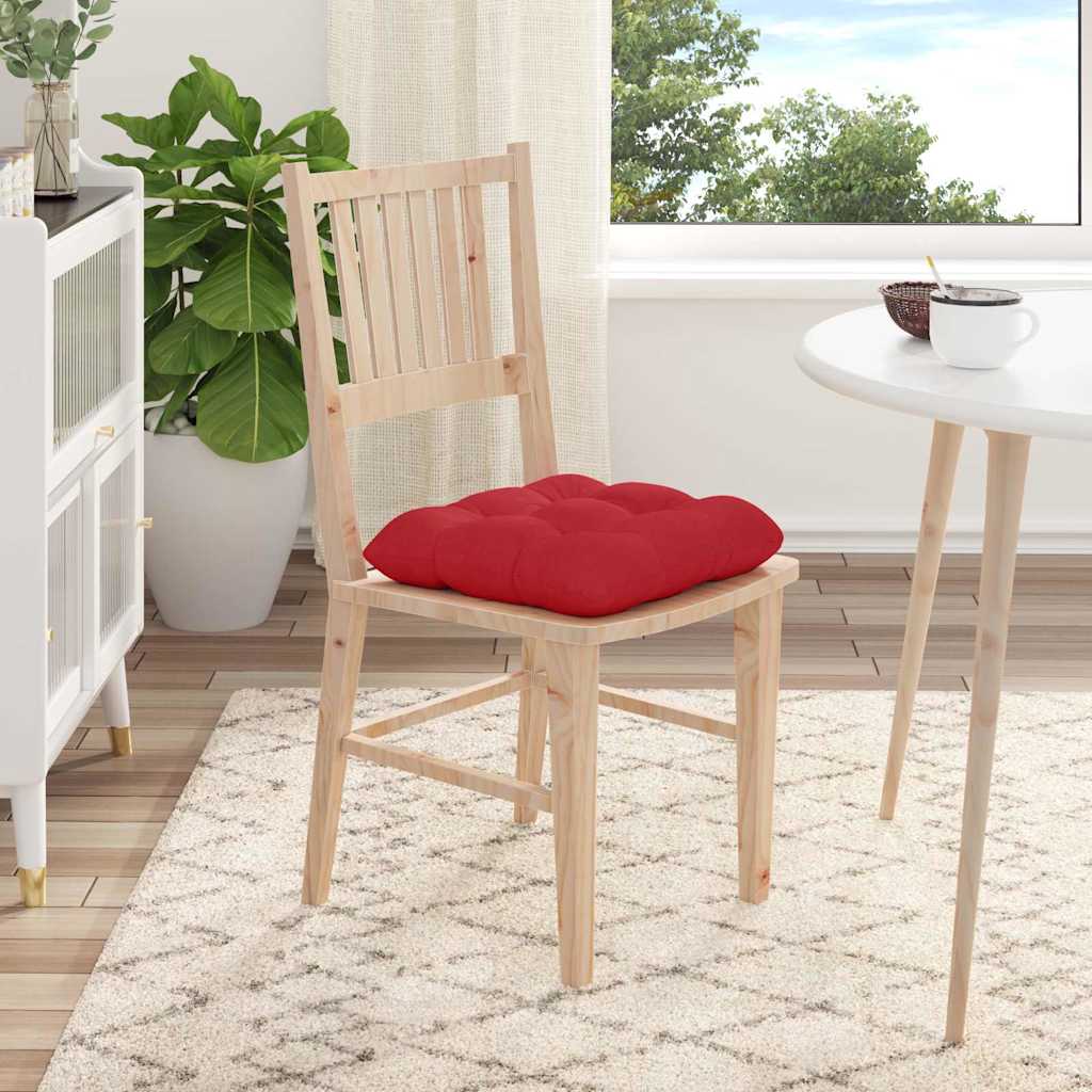 Sitzkissen 4 stk. Stoff Rot 40 x 40 x 12 cm