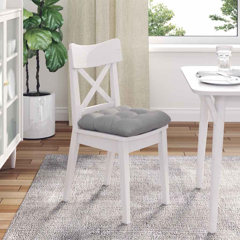 Sitzkissen 4 stk. Stoff Wolkengrau 40 x 40 x 12 cm