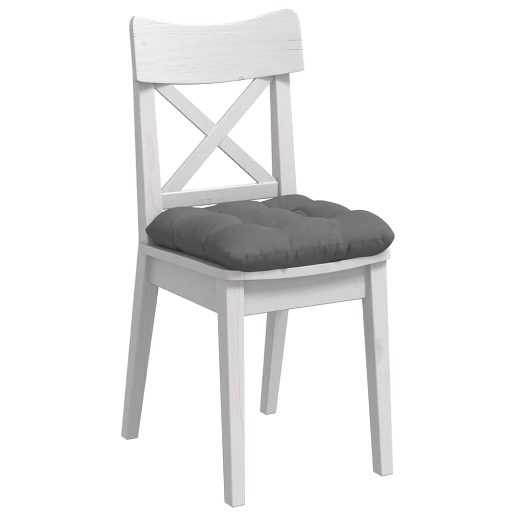 Sitzkissen 4 stk. Mikrofaserstoff Dunkelgrau 40 x 40 cm