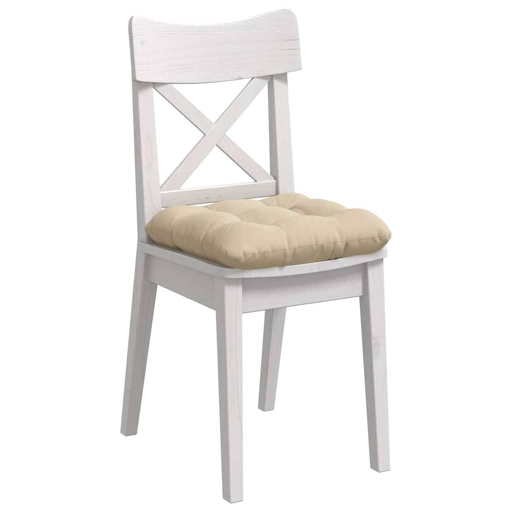 Sitzkissen 4 stk. Mikrofaserstoff Creme 40 x 40 cm
