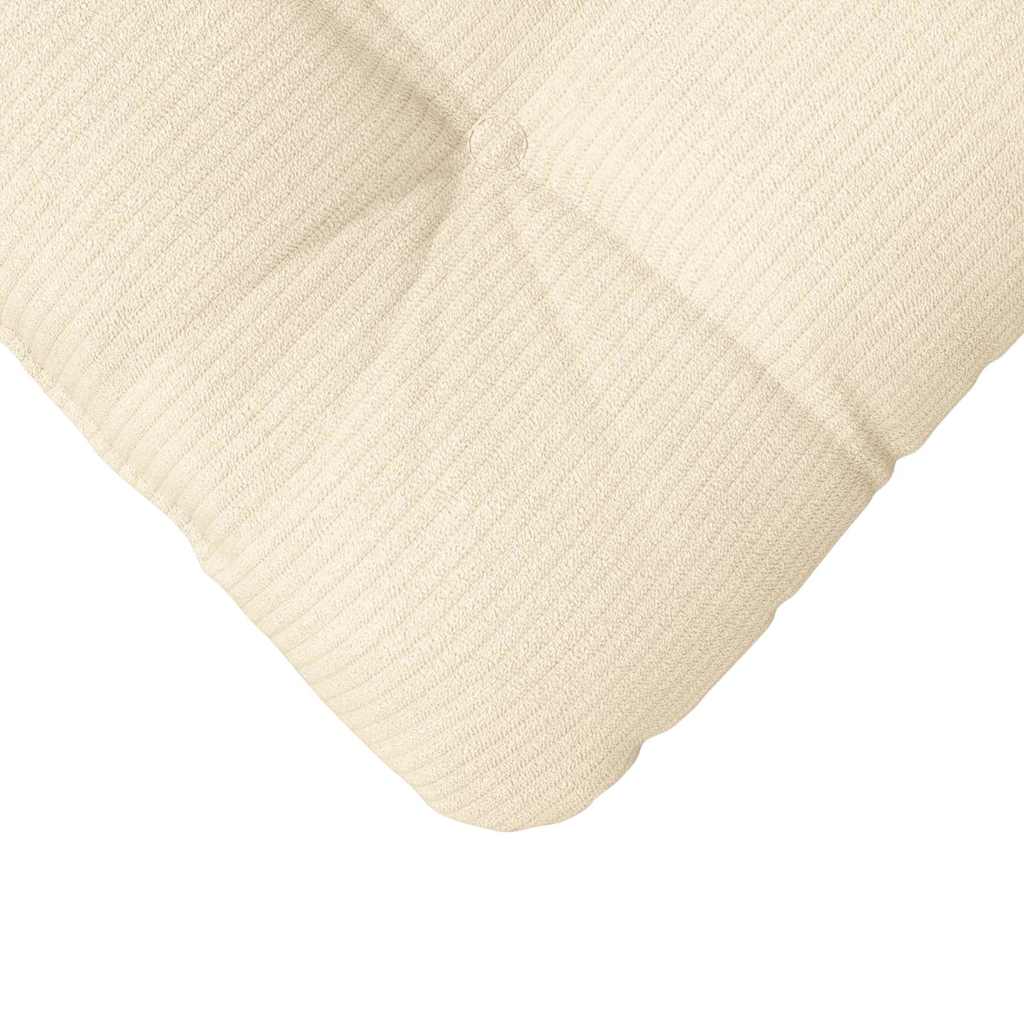 Sitzkissen 4 stk. Cordstoff Creme 40 x 40 cm