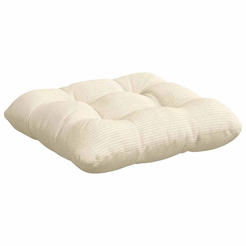 Sitzkissen 4 stk. Cordstoff Creme 40 x 40 cm