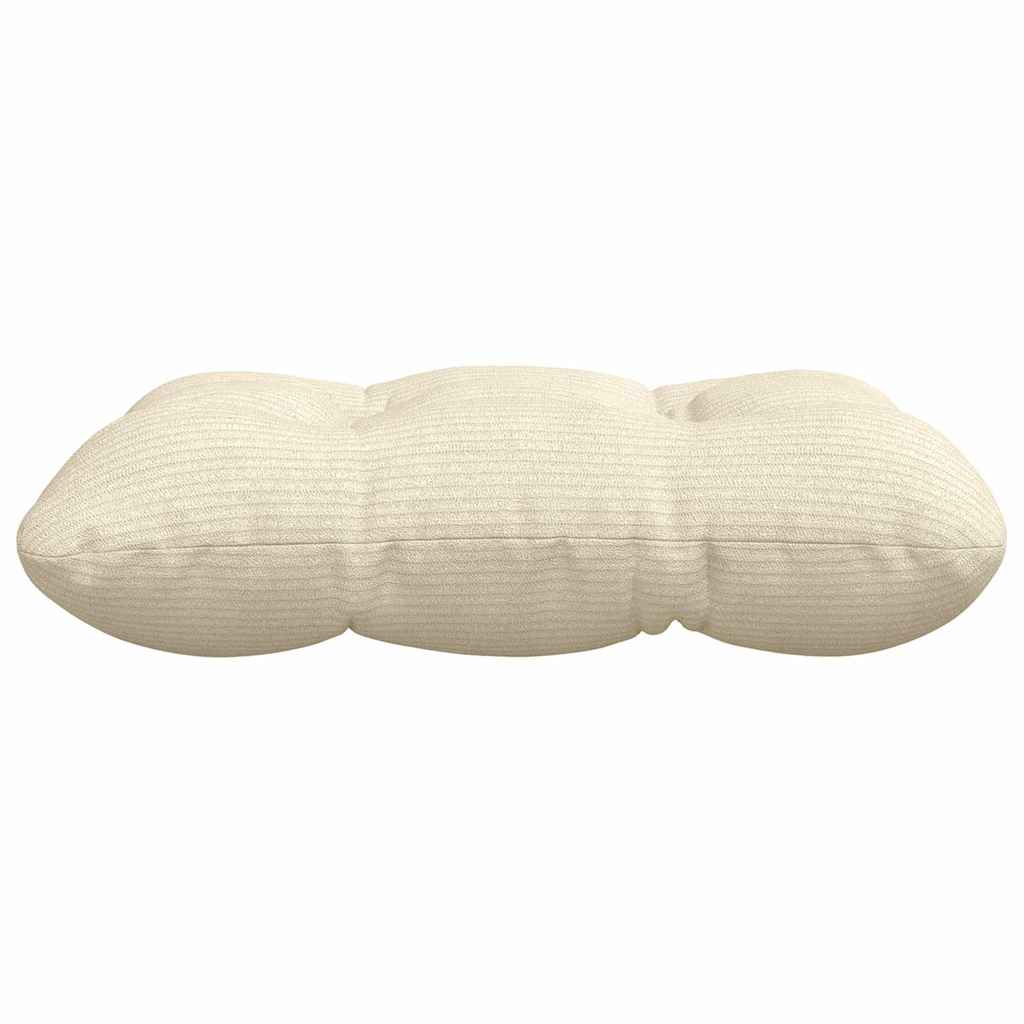Sitzkissen 4 stk. Cordstoff Creme 40 x 40 cm