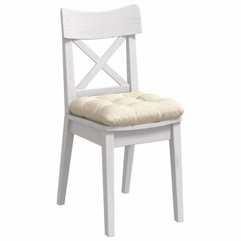 Sitzkissen 4 stk. Cordstoff Creme 40 x 40 cm