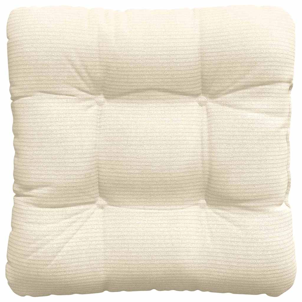 Sitzkissen 4 stk. Cordstoff Creme 40 x 40 cm