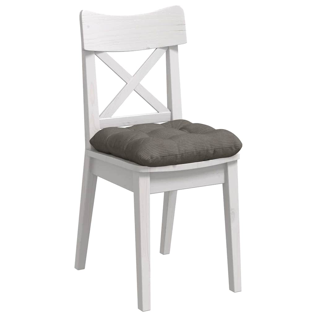 Sitzkissen 4 stk. Cordstoff Hellgrau 45 x 45 cm