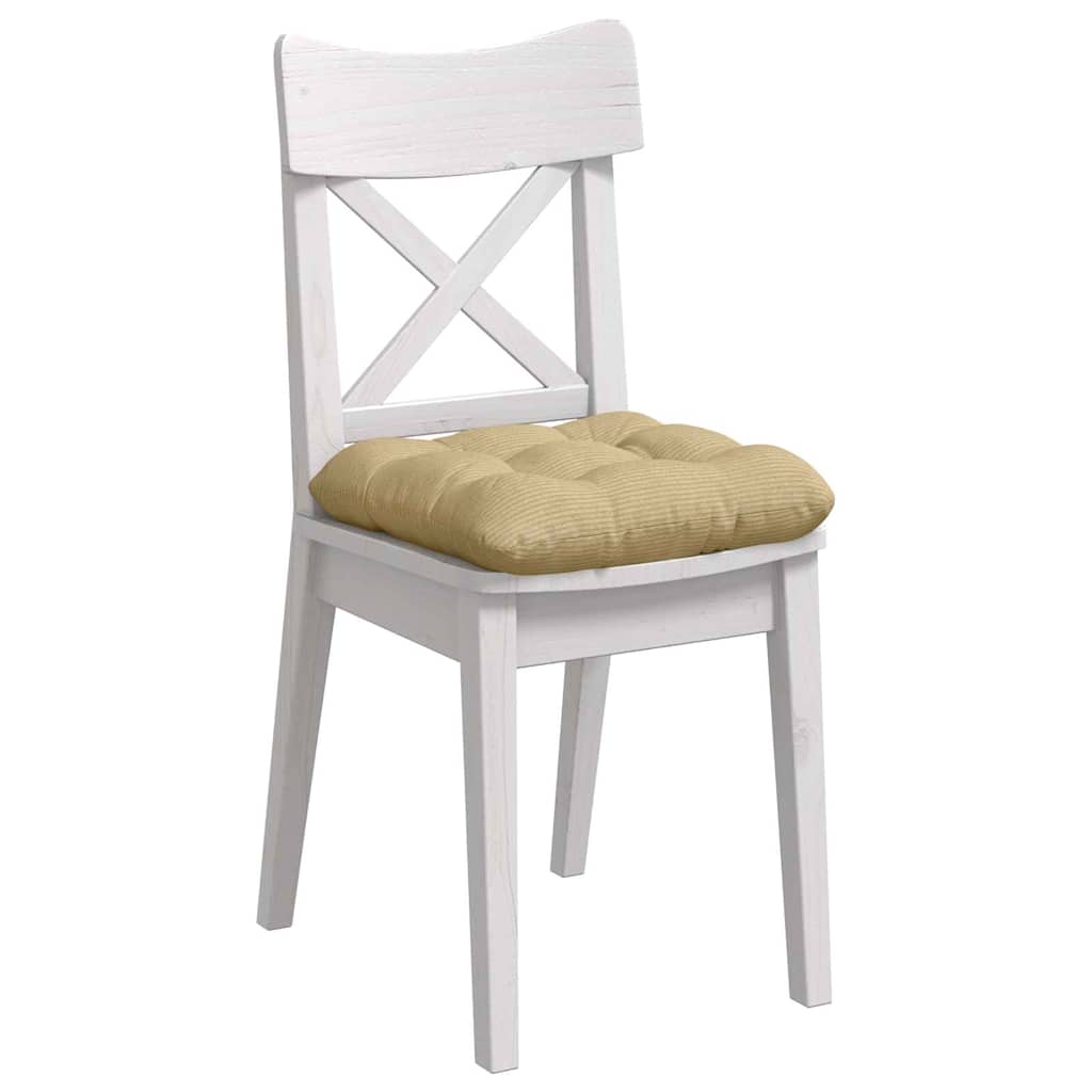 Sitzkissen 4 stk. Cordstoff Grau-Grün 45 x 45 cm